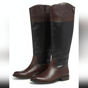 Vince Camuto Two-Tone Over the Knee Boots